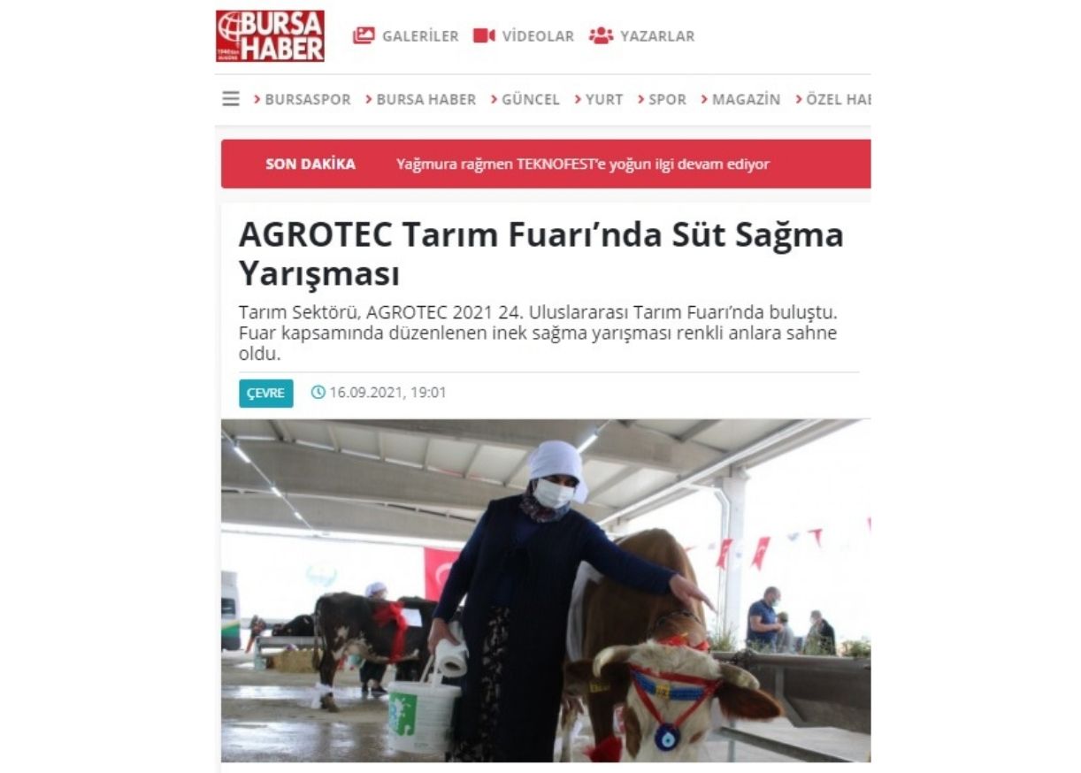 AGROTEC TARIM FUARI'NDA SÜT SAĞMA YARIŞMASI